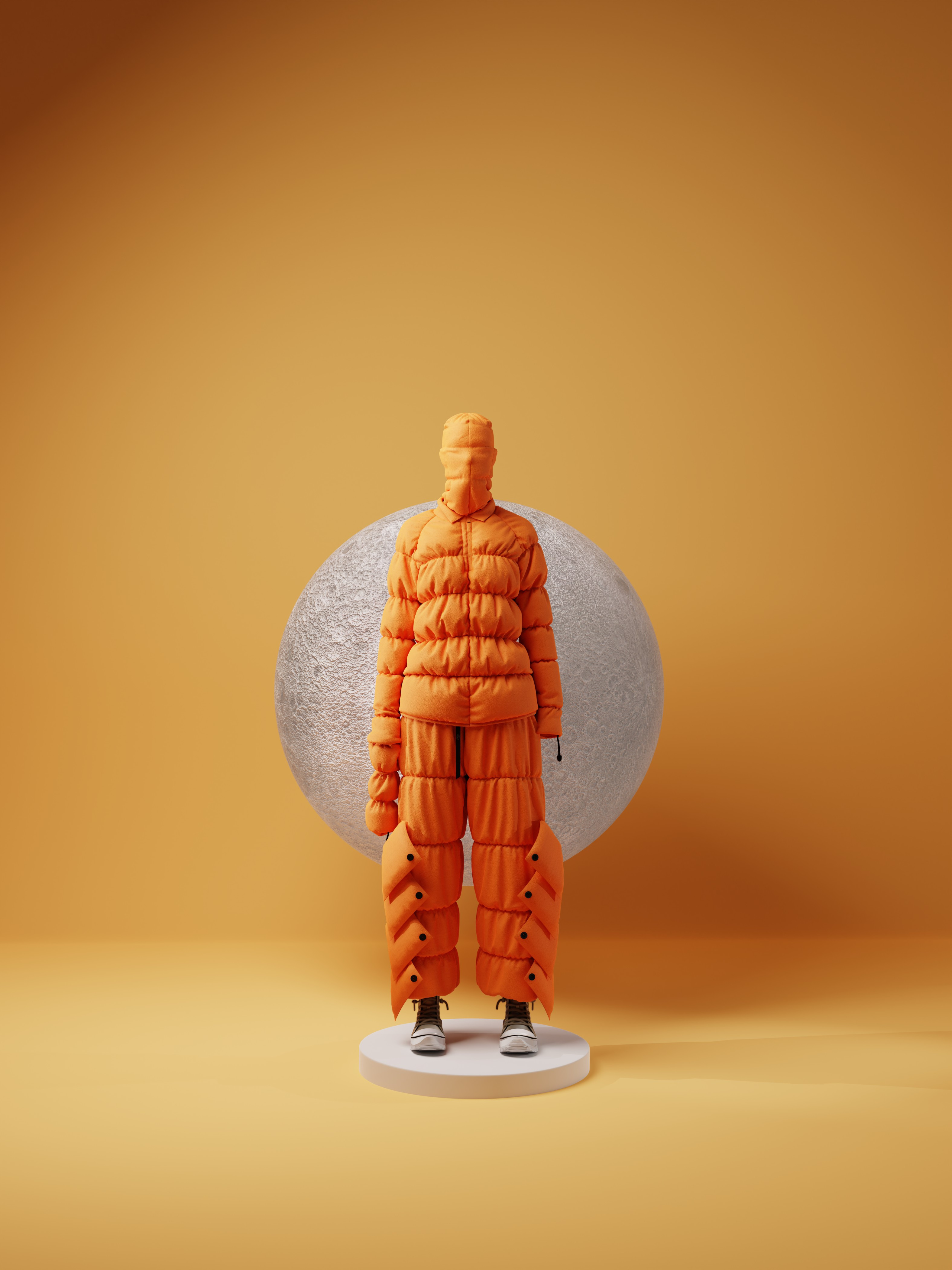 Avant-garde fashion collection featuring experimental fabric design